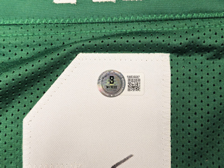 New York Jets Joe Namath Signed Green Jersey Beckett Wit