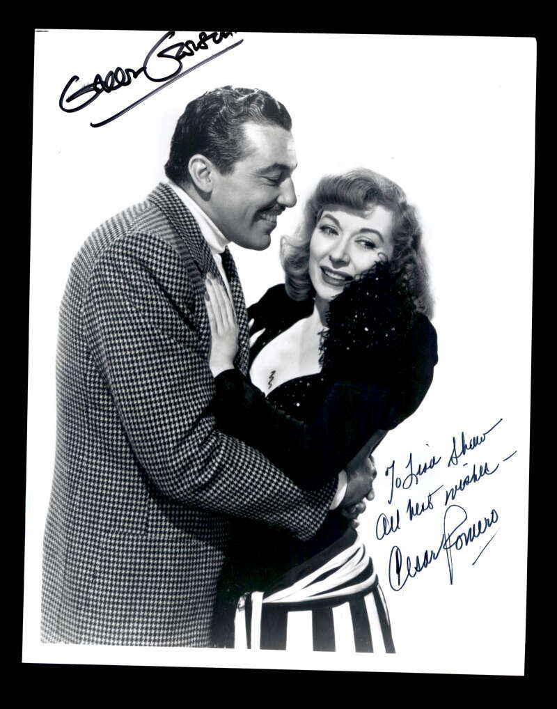 Greer Garson Cesar Romero PSA DNA Coa Hand Signed 8x10 Photo Autograph