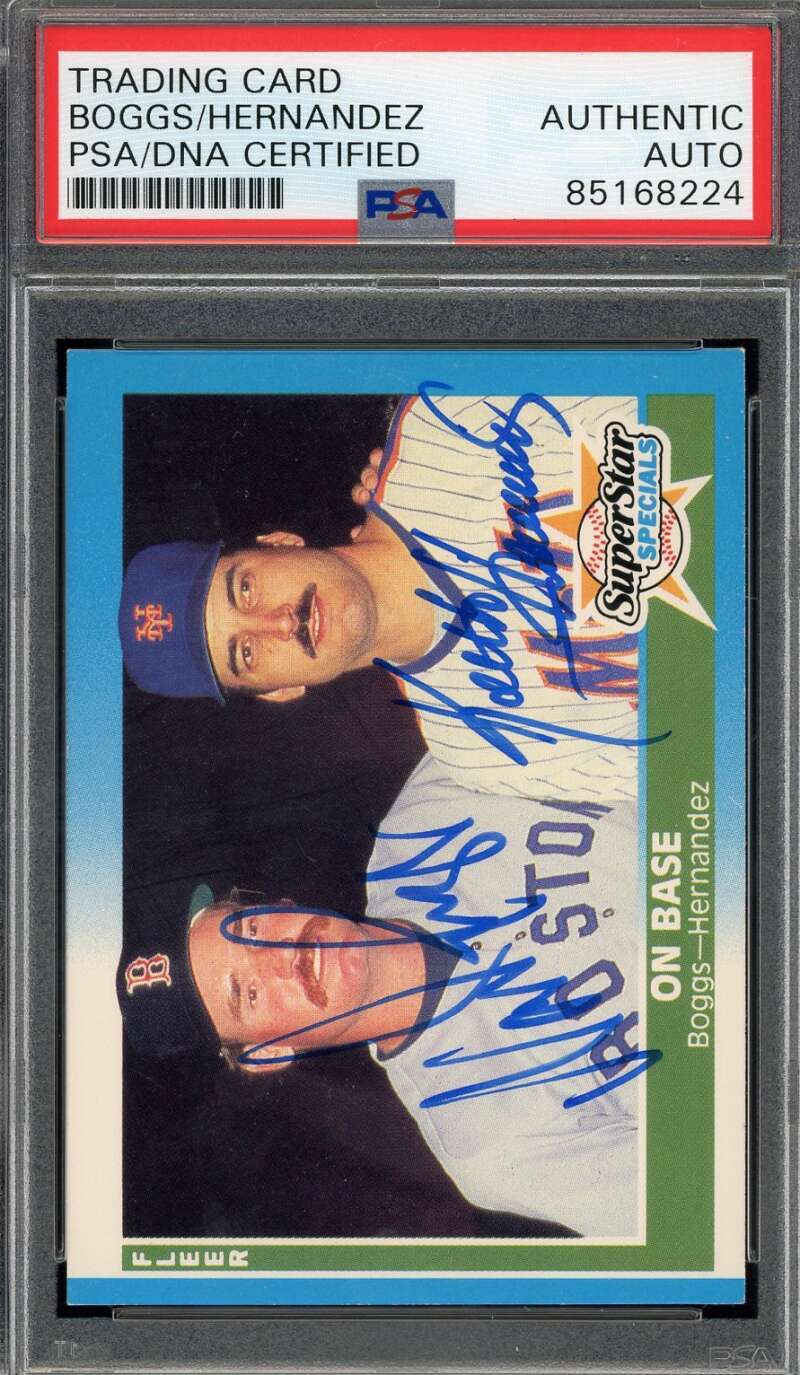 Wade Boggs Keith Hernandez PSA DNA Signed 1987 Fleer Super Star Specials Autogra