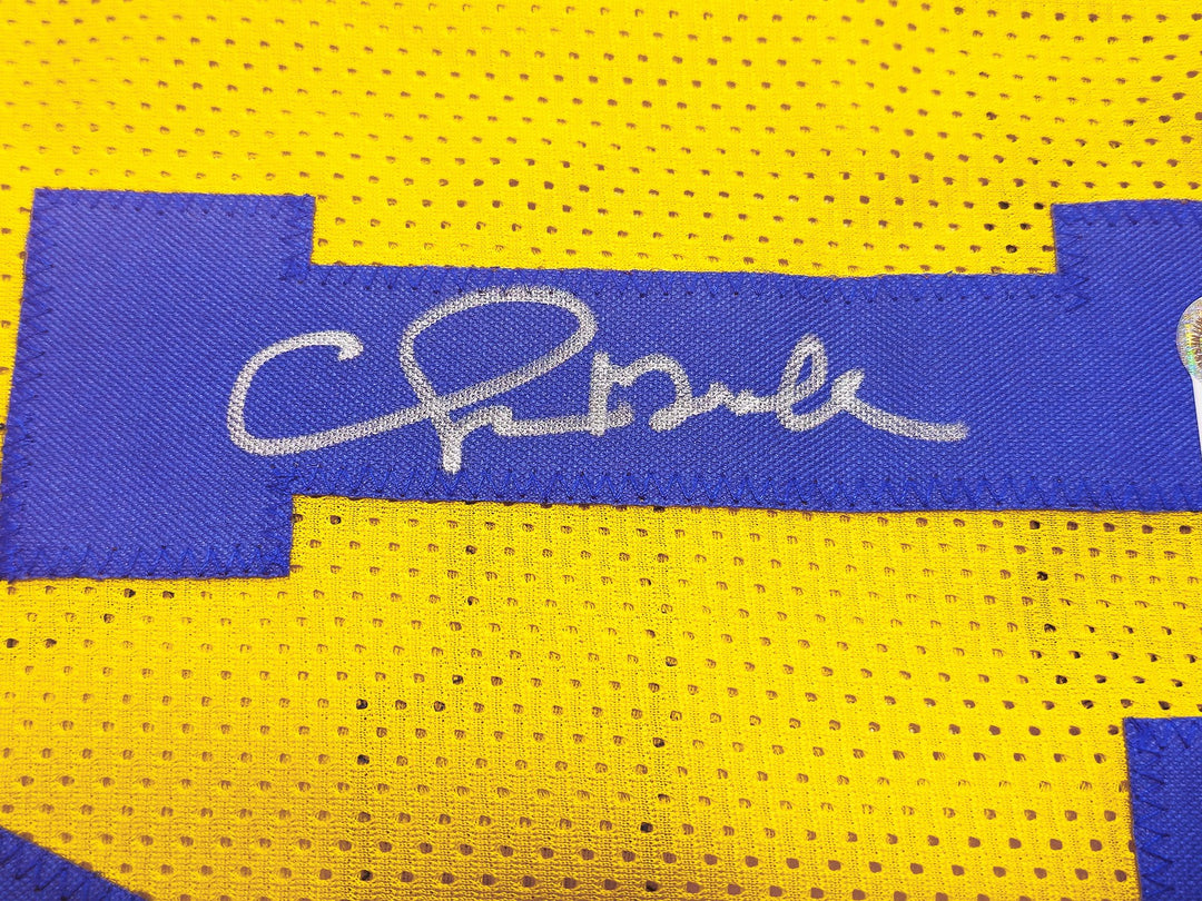 Golden State Warriors Chris Mullin Signed Yellow Jersey "HOF 2011" Beckett Wit