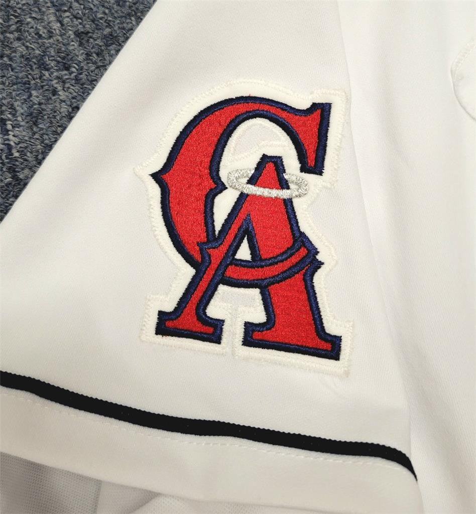 Jim Abbott signed vintage California Angels Jersey autograph ~ Beckett BAS