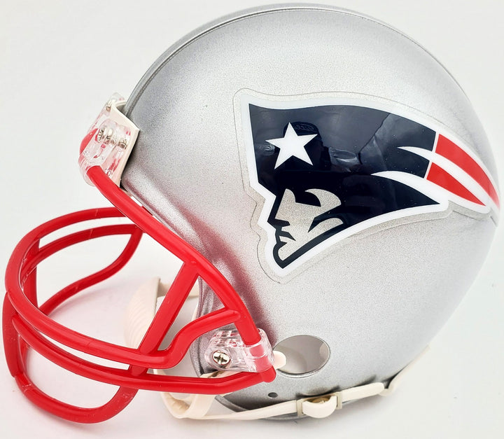 Rodney Harrison Signed New England Patriots Silver Mini Helmet Beckett