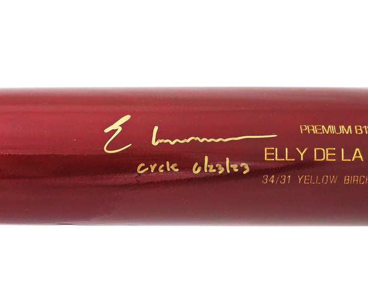 Elly De La Cruz Auto Reds B45 Player Model Baseball Bat Cycle 6/23/23 Beckett