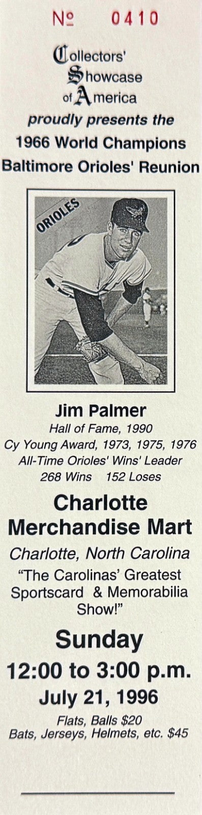 Jim Palmer signed Baltimore Orioles MLB 8x10 Photo imperfect Framed - COA (HOF)