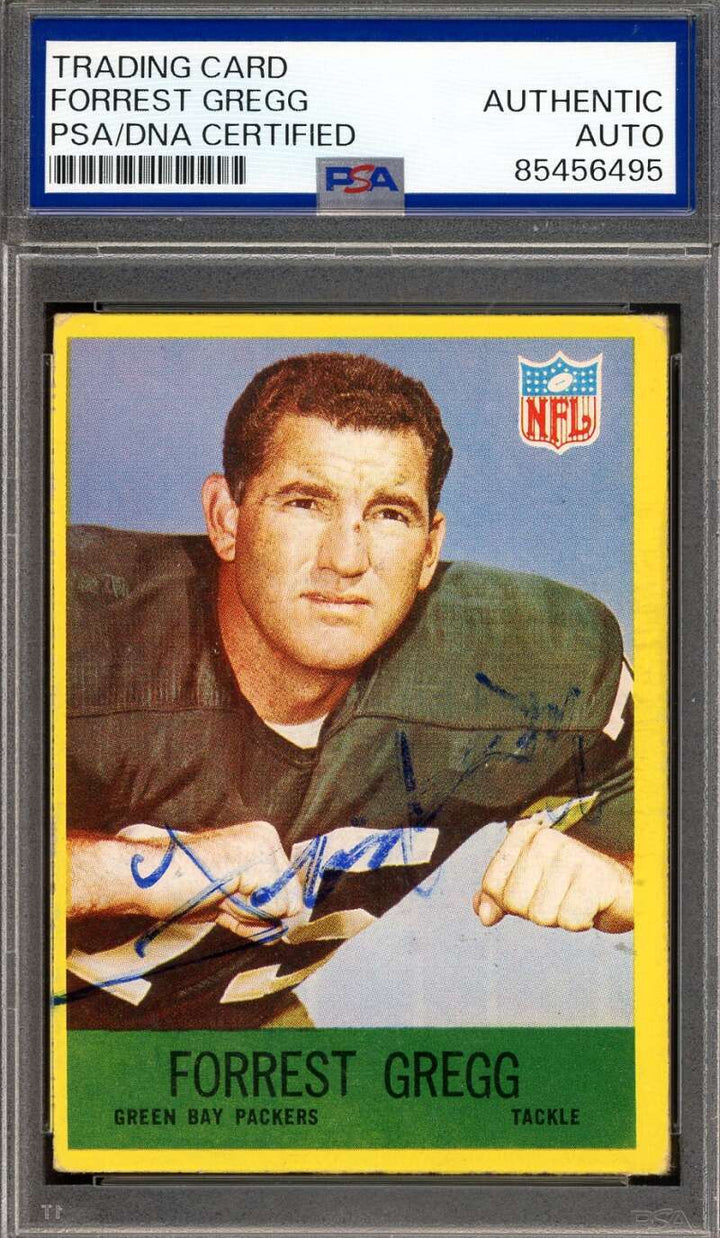 Forrest Gregg PSA DNA Vintage Signed 1967 Philadelphia Gum Autograph