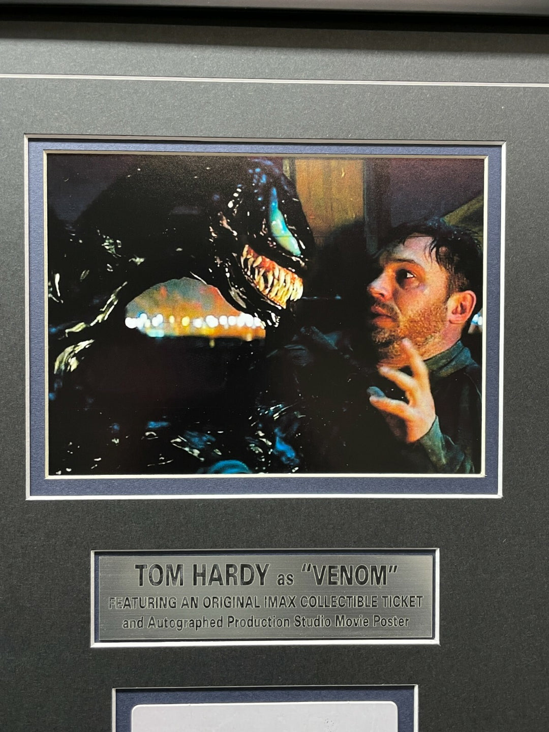 Tom Hardy Autographed "Venom" Authentic Movie Poster IMAX Framed JSA COA Signed