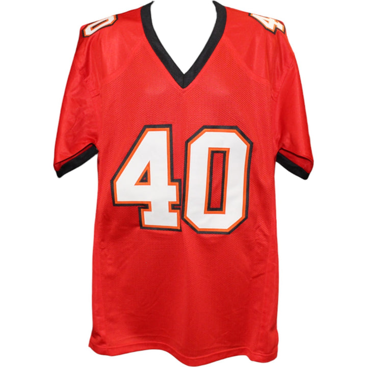 Mike Alstott Autographed Pro Style Size XL Red Jersey Atrain Beckett 54620