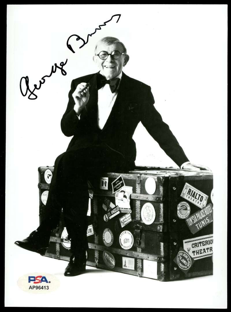 George Burns PSA DNA Coa Signed 5x7 Photo Autograph