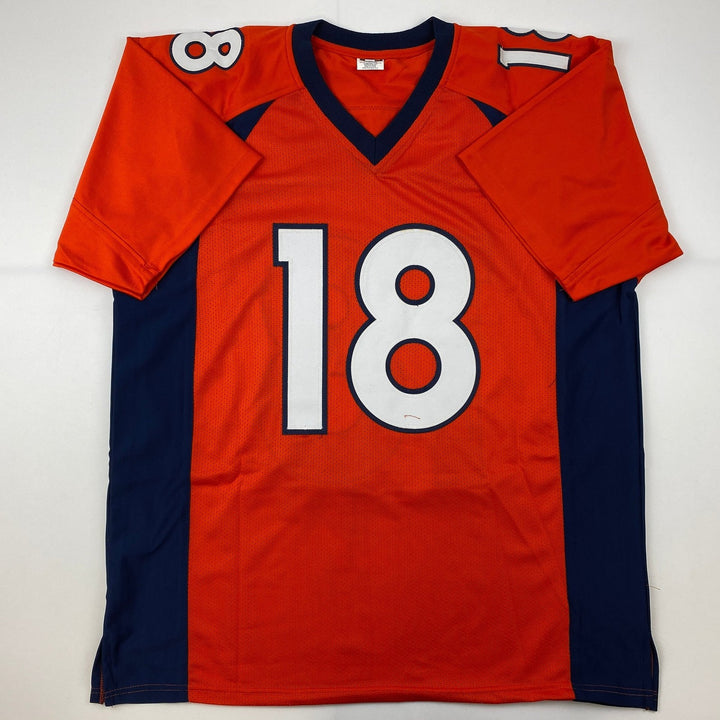 Facsimile Autographed Peyton Manning Denver Orange Jersey Size Men's XL