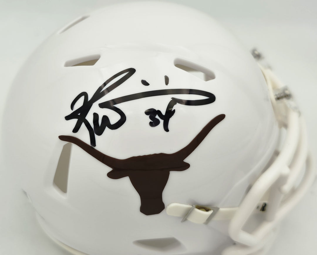 Ricky Williams Signed Texas Longhorns White Speed Mini Helmet JSA