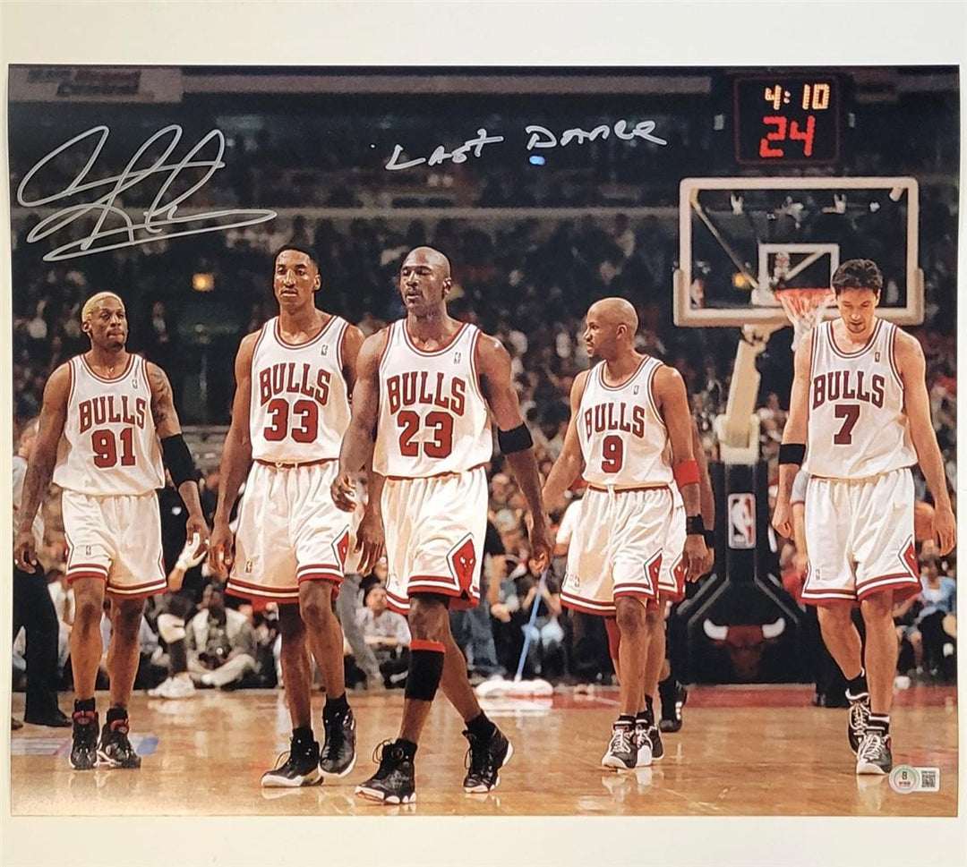 Dennis Rodman signed 97-98 Bulls "Last Dance" 16x20 photo autograph Beckett BAS