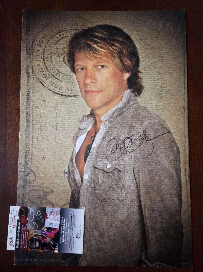 Jon Bon Jovi JSA Coa Signed 12x17 Photo Autograph