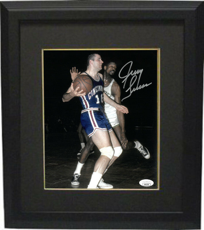 Jerry Lucas signed Cincinnati Royals Vintage 8x10 Photo Custom Framing- JSA
