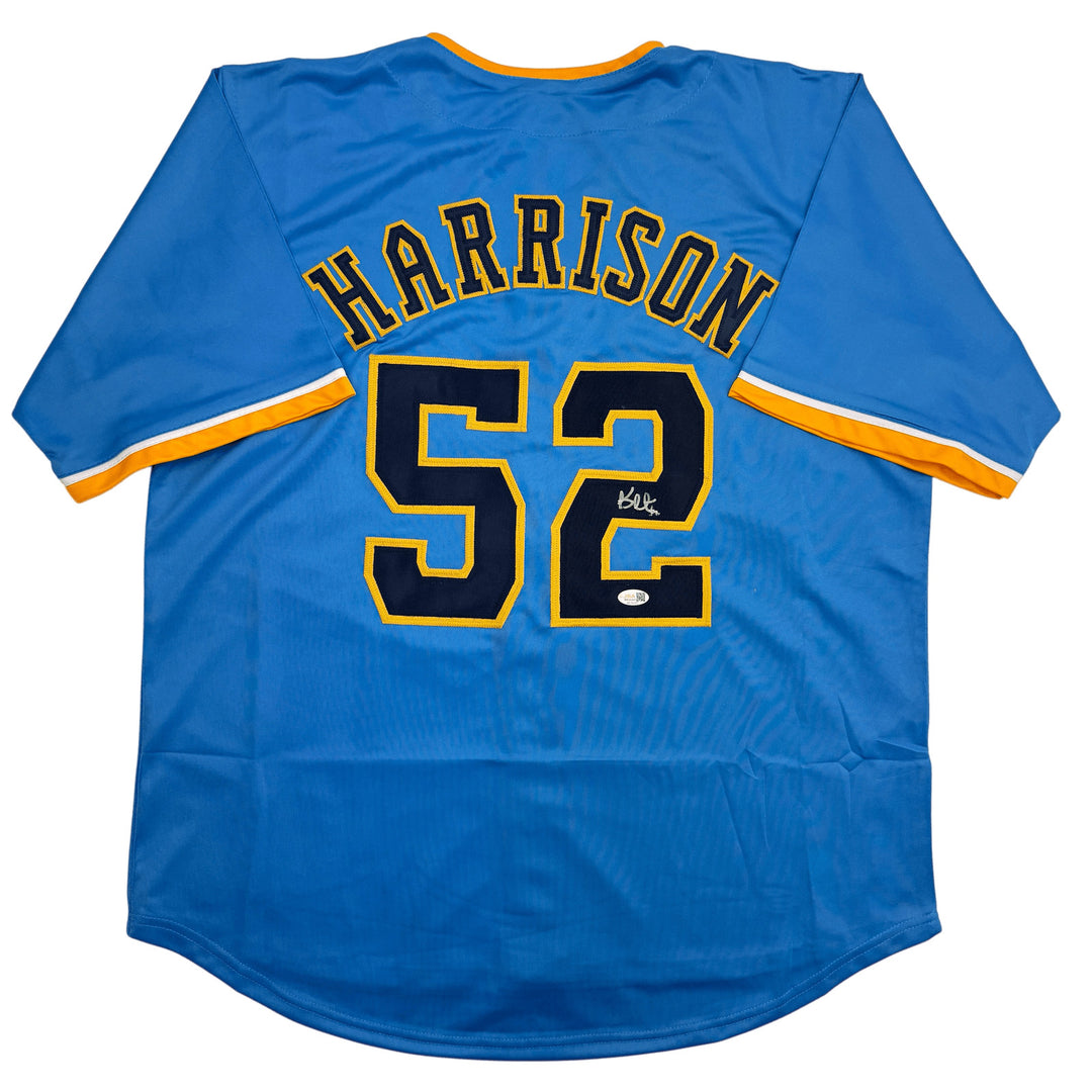 Autographed/Signed Kyle Harrison Milwaukee Light Blue Jersey JSA COA