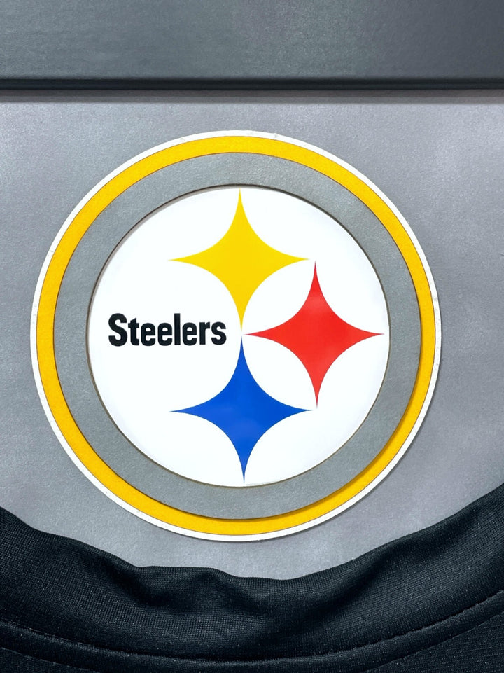 Troy Polamalu Autographed Pittsburgh Steelers Black Jersey Framed BAS Signed