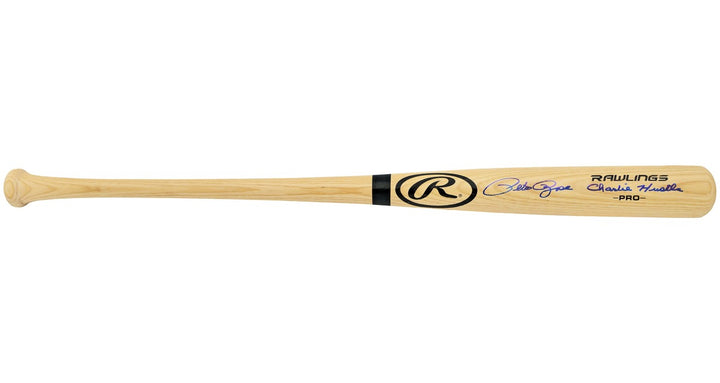 Pete Rose Signed Blonde Rawlings Pro Baseball Bat Reds "Charlie Hustle" PR Holo