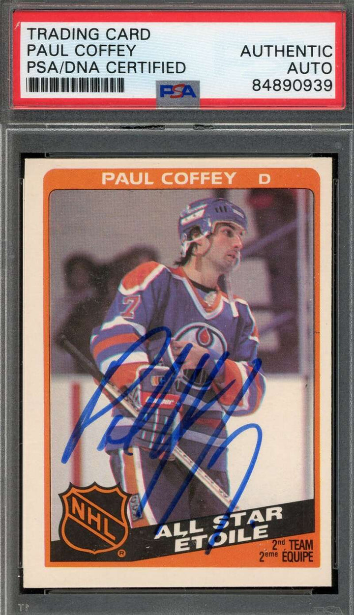Paul Coffey PSA DNA Signed 1984-85 O-Pee-Chee Autograph