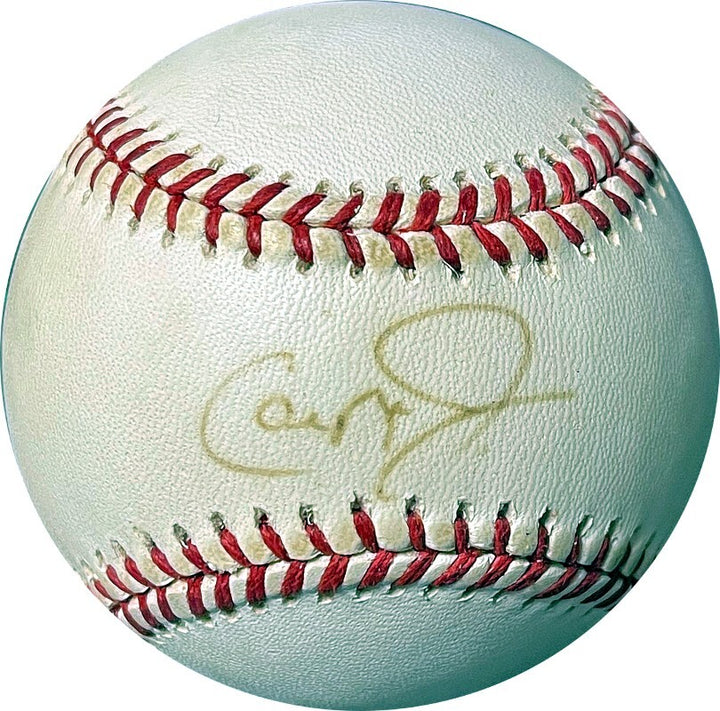 Cal Ripken, Jr. signed Rawlings Major League MLB Baseball imperfect/sig fade