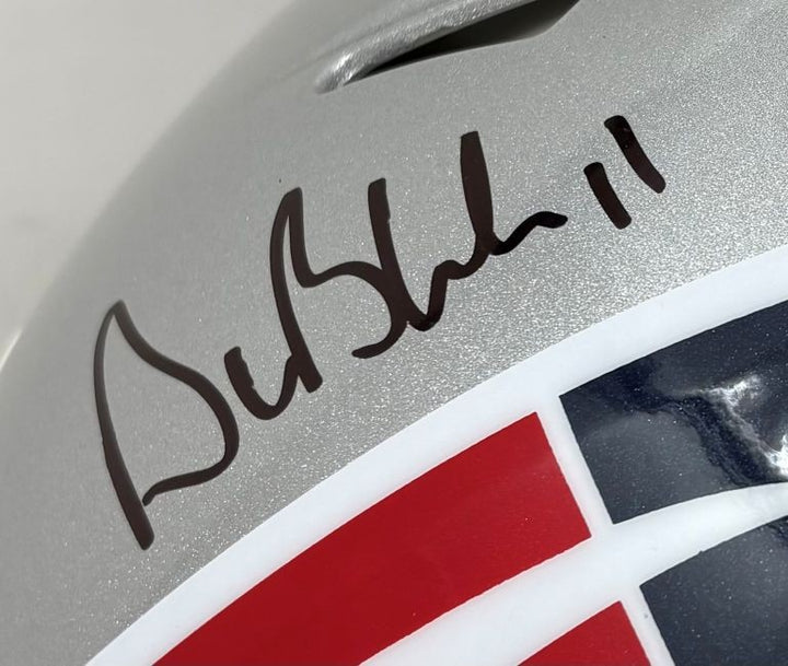 Drew Bledsoe Signed New England Patriots Full Size Authentic Speed Helmet JSA QR