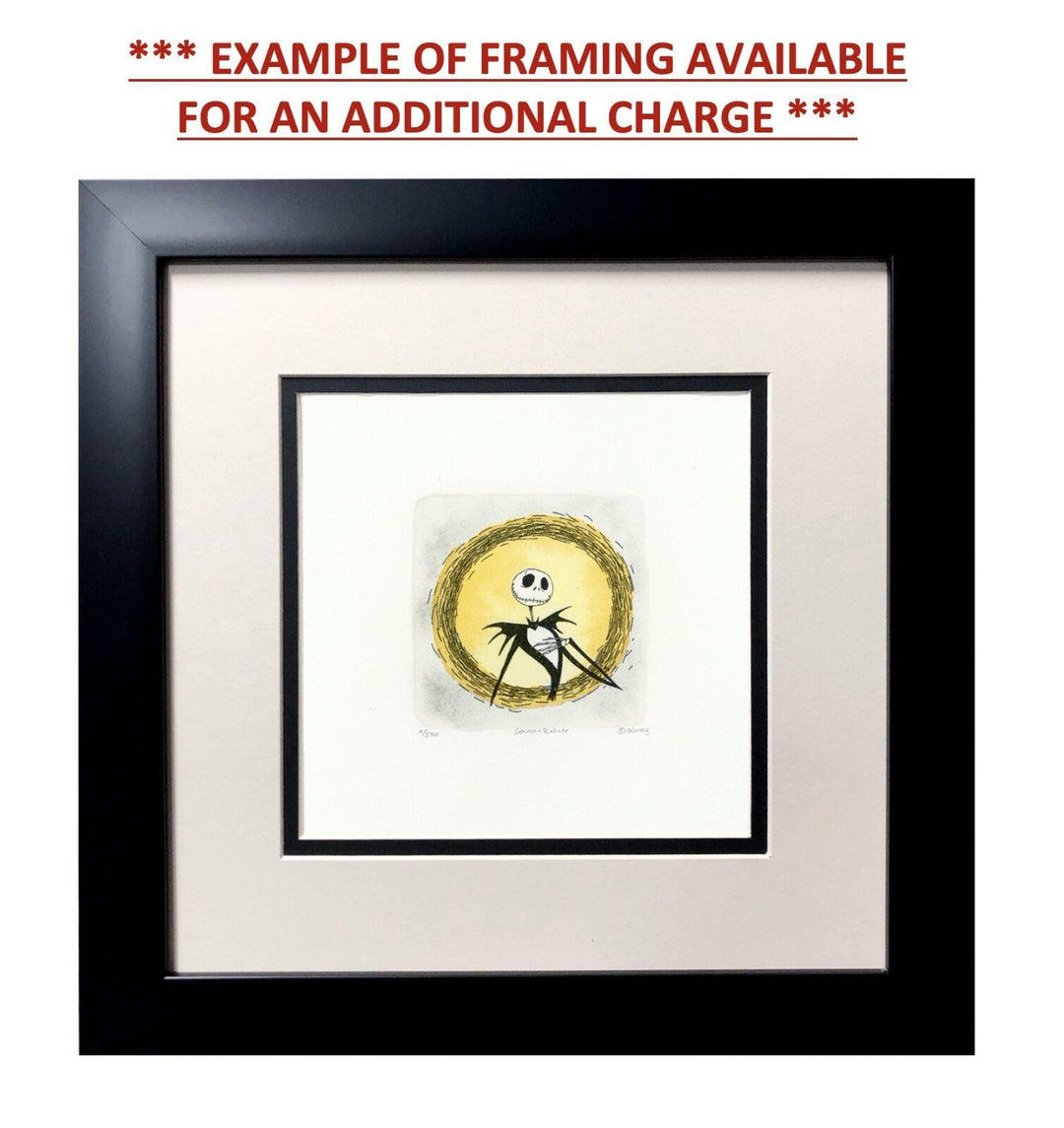 Mickey Mouse Sowa & Reiser #D/500 Hand Painted Cartoon Etching Art Santa Face