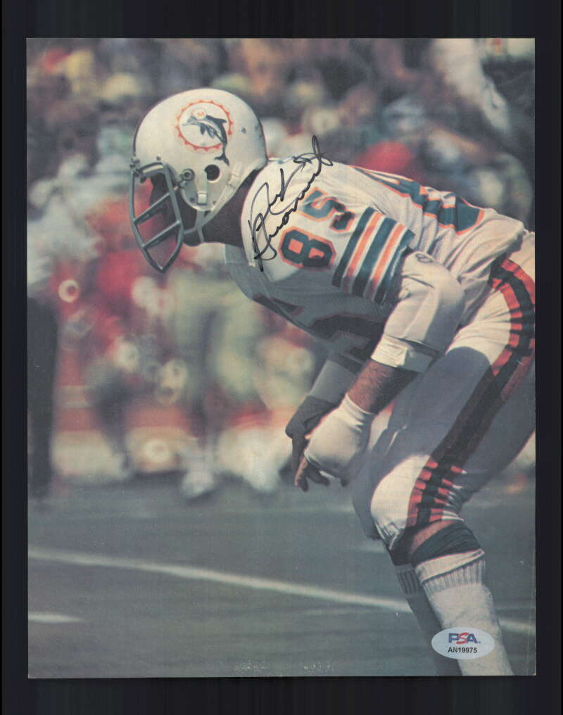 Nick Buoniconti PSA DNA Signed  1970`s  Vintage 8x10 Photo Autograph Dolphins