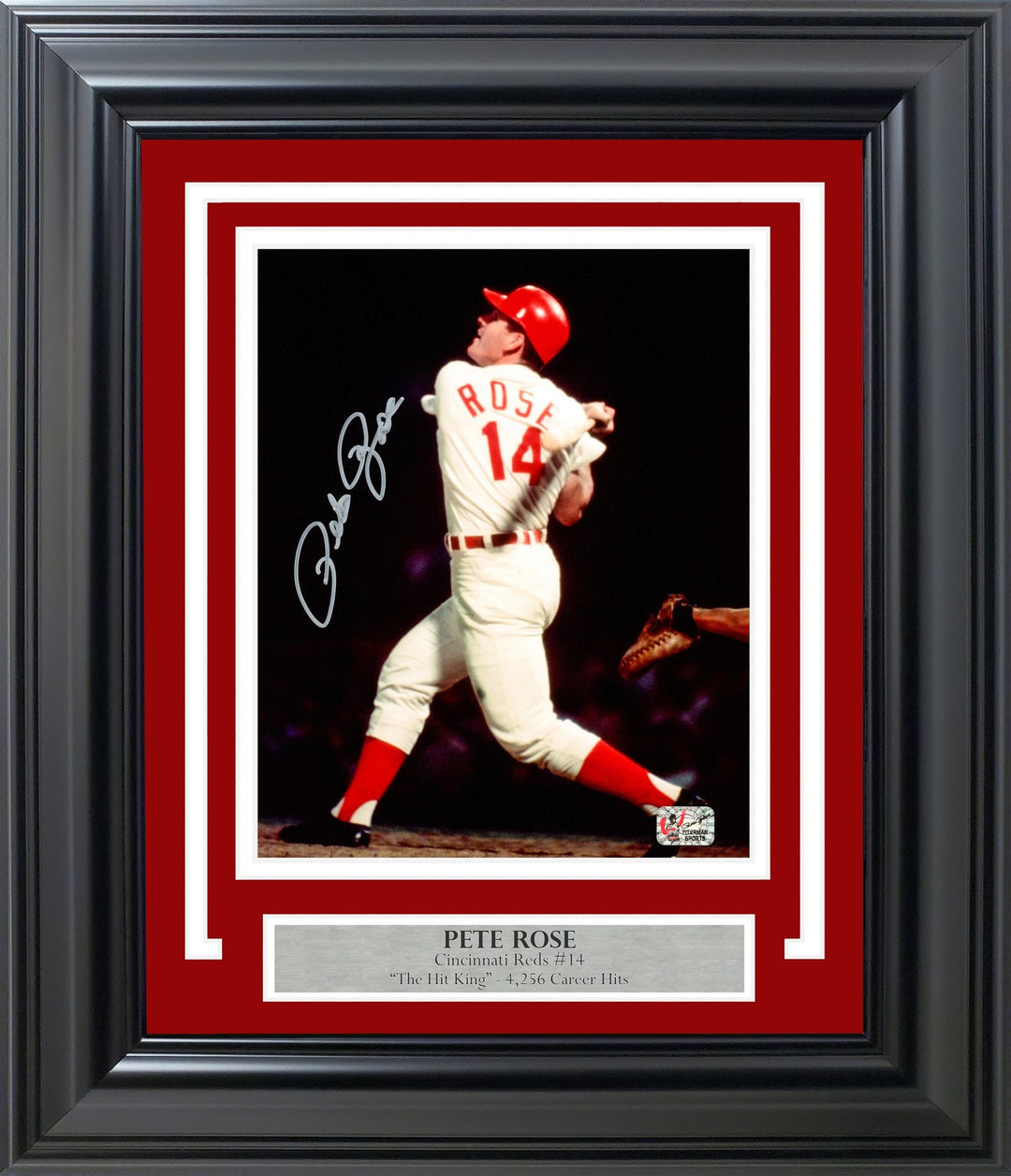 Pete Rose Signed Framed 8x10 Photo Cincinnati Reds PR Holo