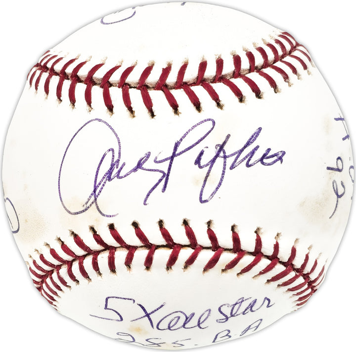 Andy Pafko Signed MLB Baseball Braves, Dodgers Statball 7 Stats JSA #JJ83207
