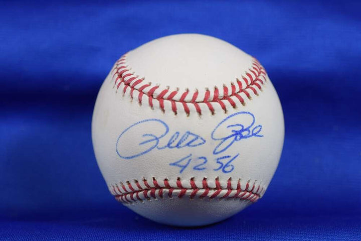 Pete Rose Mounted Memories COA Autograph Major League Signed Baseball 4256