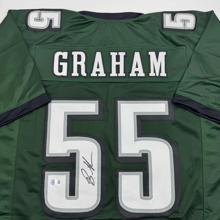 Autographed/Signed Brandon Graham Philadelphia Green Jersey Beckett BAS