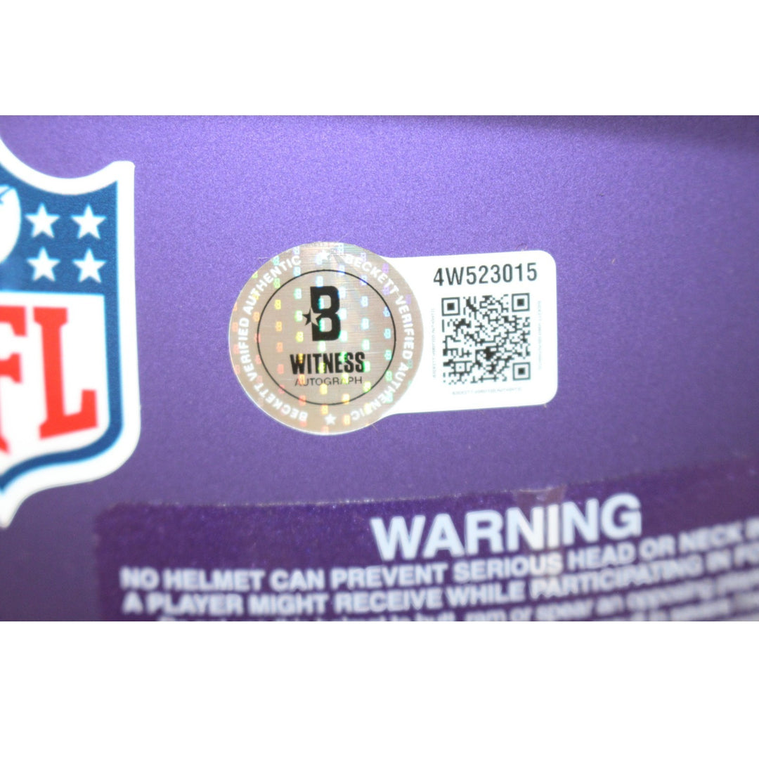 Randy Moss Autographed/Signed Minnesota Vikings Authentic Helmet Beckett 56317