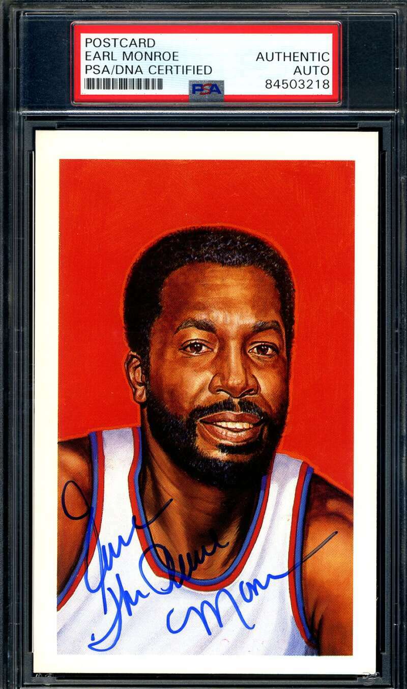 Earl Monroe PSA DNA Coa Signed 1992 Center Court Autograph