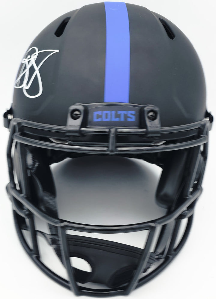 Reggie Wayne Signed Colts Eclipse Full Size Helmet Possible Marks BAS Witness
