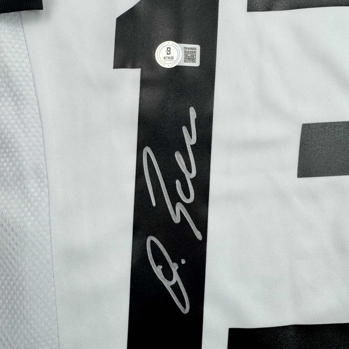 Framed Signed Michael Ballack 35x39 Germany White Jersey Beckett COA