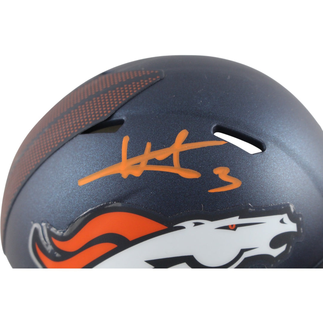 Wil Lutz Autographed/Signed Denver Broncos Mini Helmet Beckett Witness 54655
