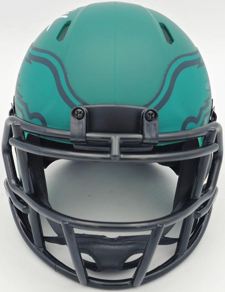 Brandon Graham Signed Eagles Rave Green Speed Mini Helmet Beckett Wit