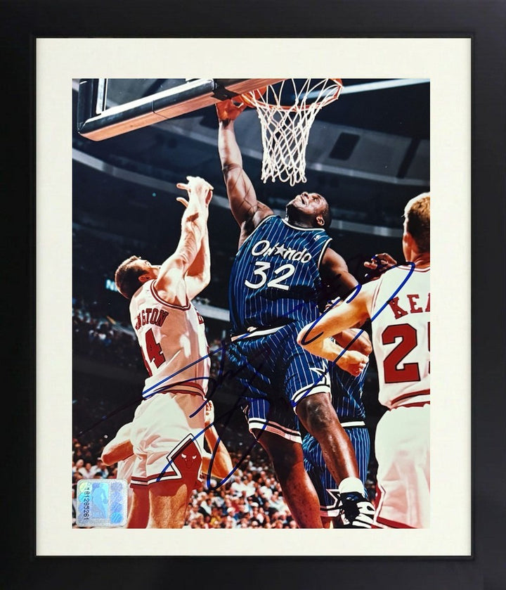 Shaquille O'Neal signed Orlando Magic NBA 8x10 Photo Framed- Score Board COA HOF