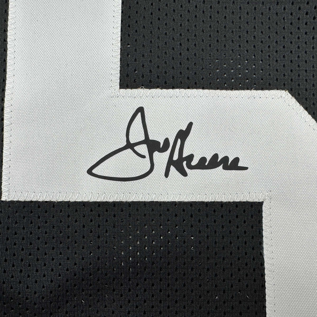 Facsimile Autographed Mean Joe Greene Pittsburgh Black Reprint Jersey Men's XL
