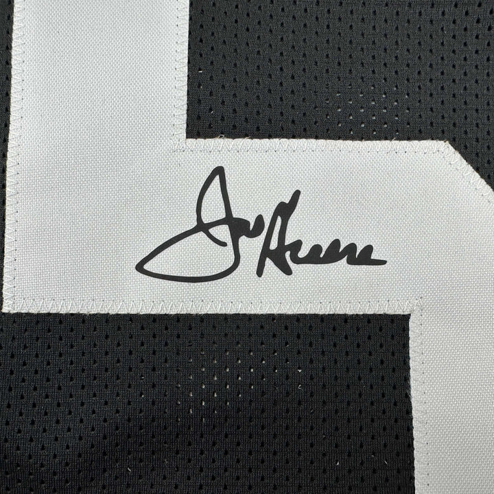 Facsimile Autographed Mean Joe Greene Pittsburgh Black Reprint Jersey Men's XL