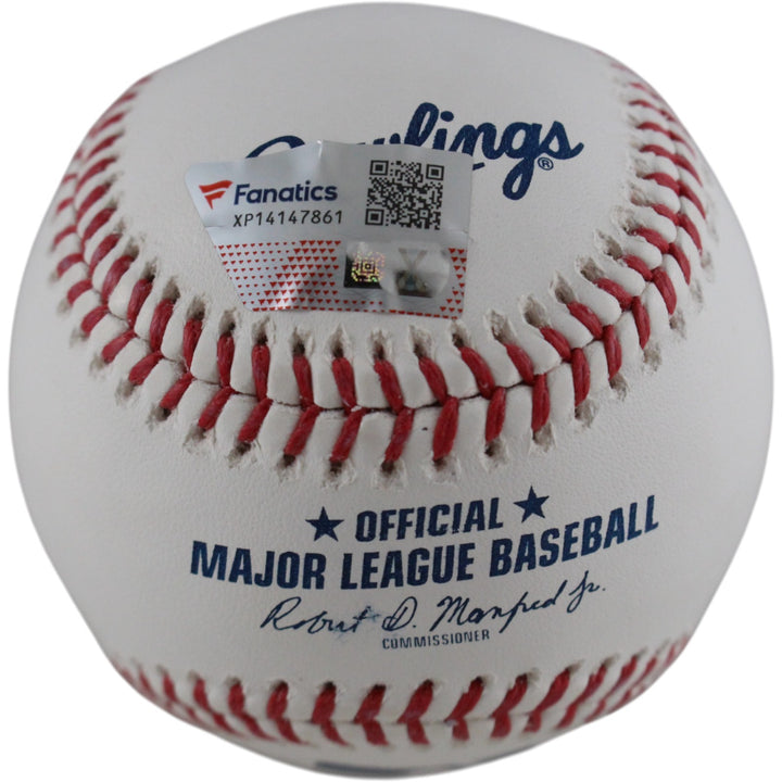Carlton Fisk Autographed/Signed Boston Red Sox OML Baseball HOF Fanatics 51575