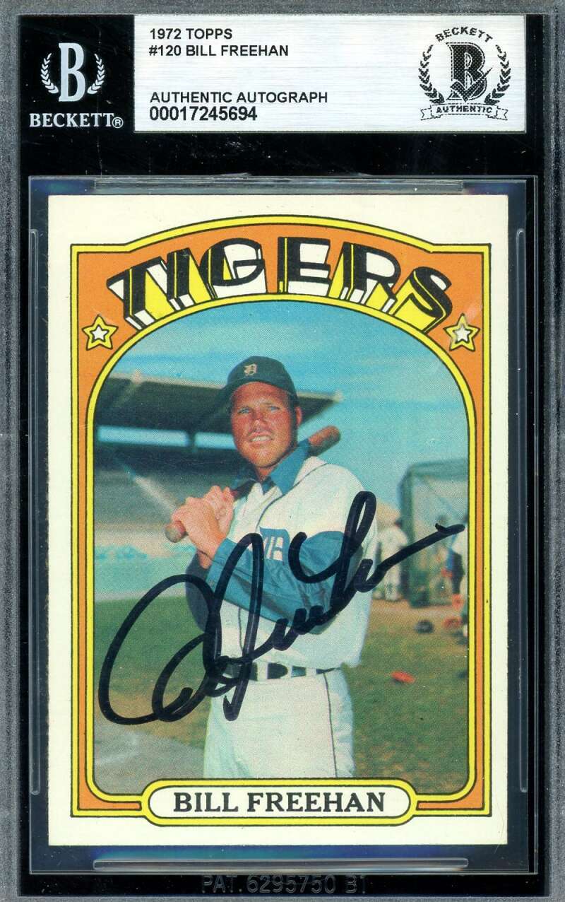 Bill Freehan Beckett BAS Signed 1972 Topps Autograph