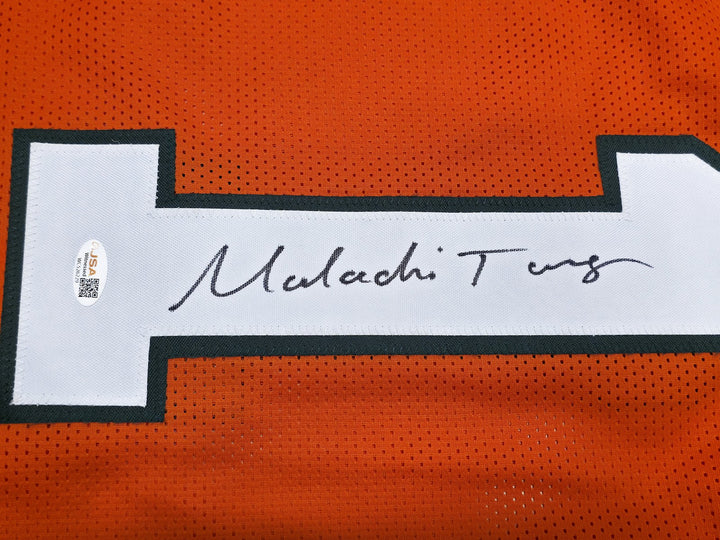 Miami Hurricanes Malachi Toney Signed Orange Jersey JSA Witness