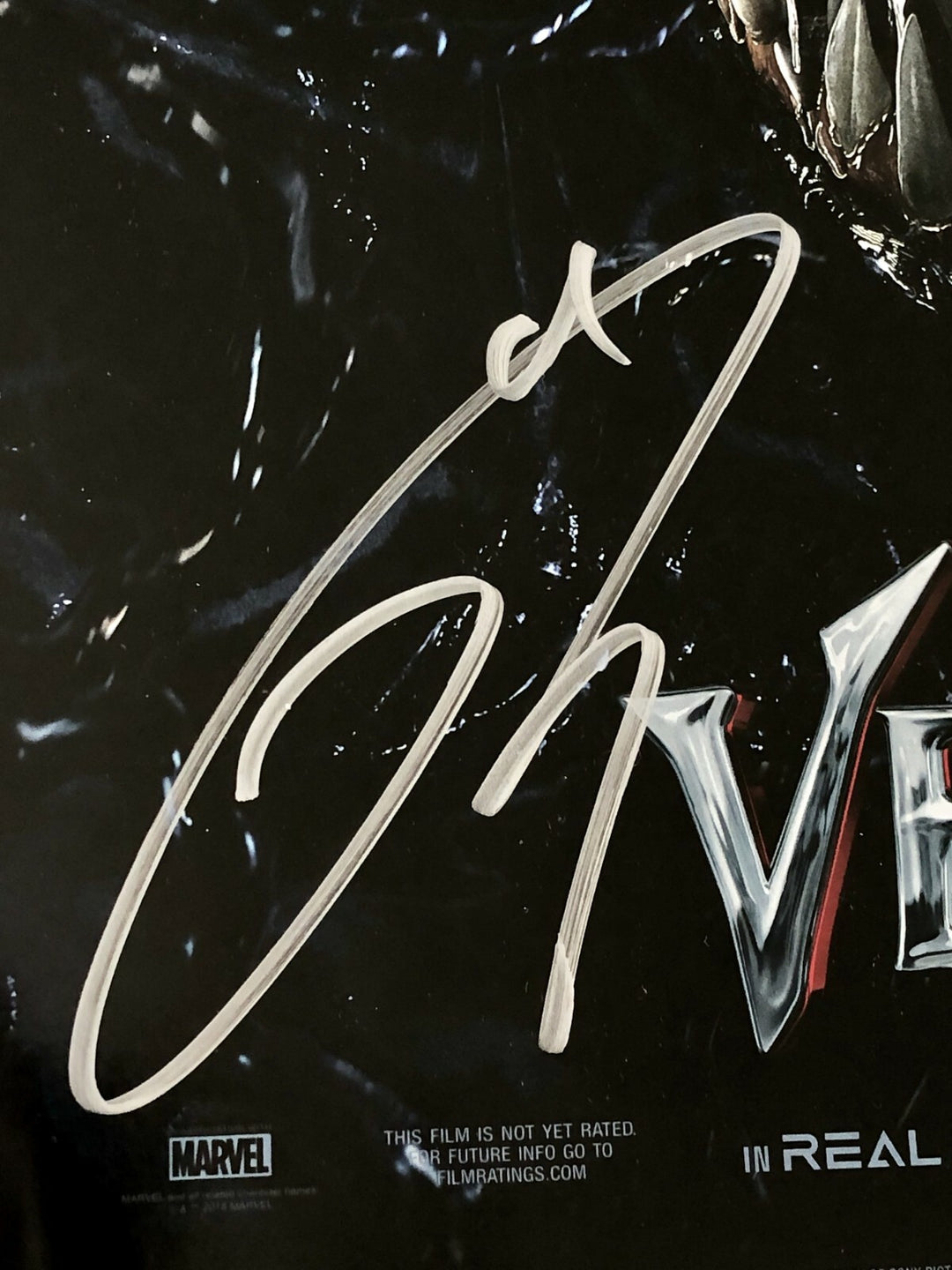 Tom Hardy Autographed "Venom" Authentic Movie Poster IMAX Framed JSA COA Signed