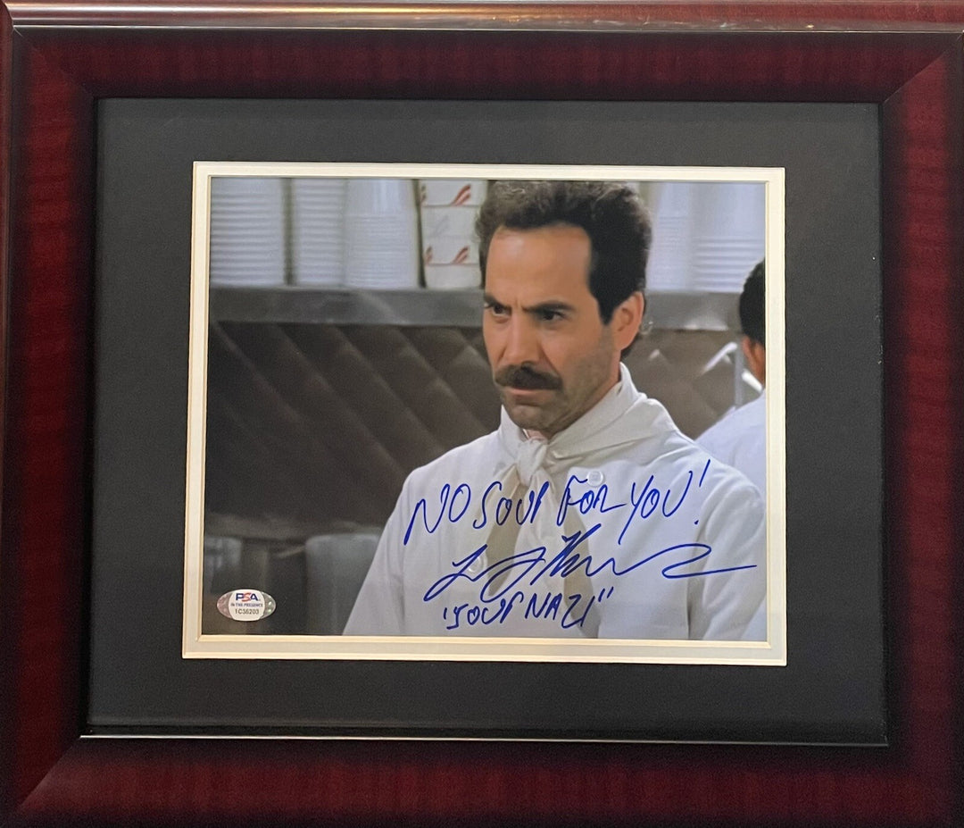 Larry Thomas Soup Nazi Seinfeld signed 8x10 photo framed No Soup  Auto PSA COA