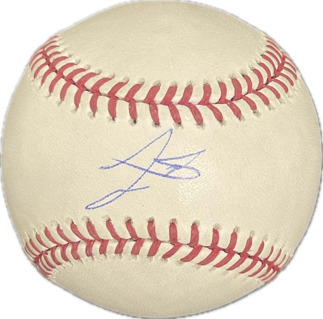 Tre Morgan signed Rawlings MLB baseball Tristar Autographed