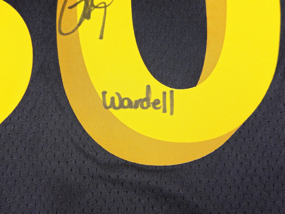 Warriors Stephen Curry Auto Black Nike Swingman City Jersey 48 Wardell Beckett