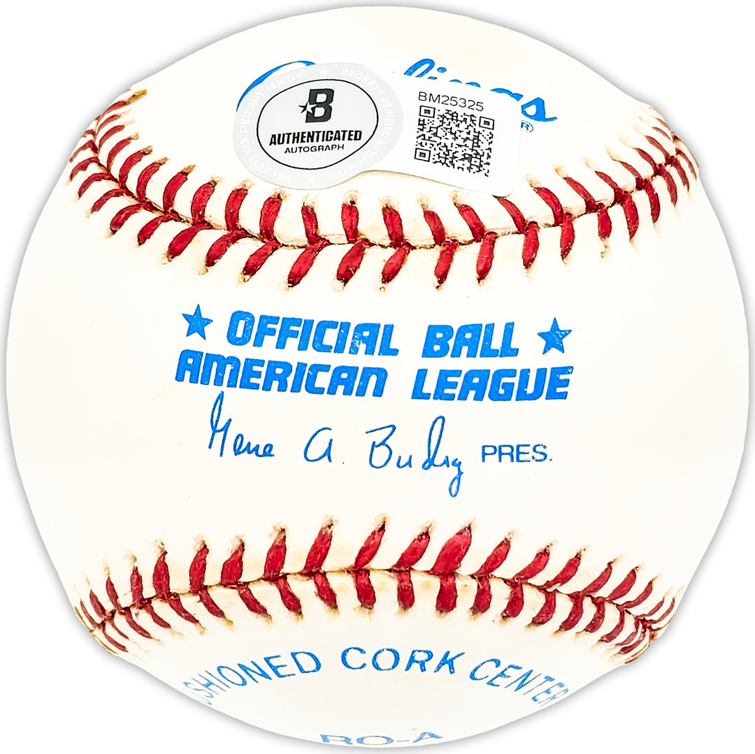 Bill Johnson Autographed AL Baseball Yankees "Stat Ball" Beckett QR #BM25325