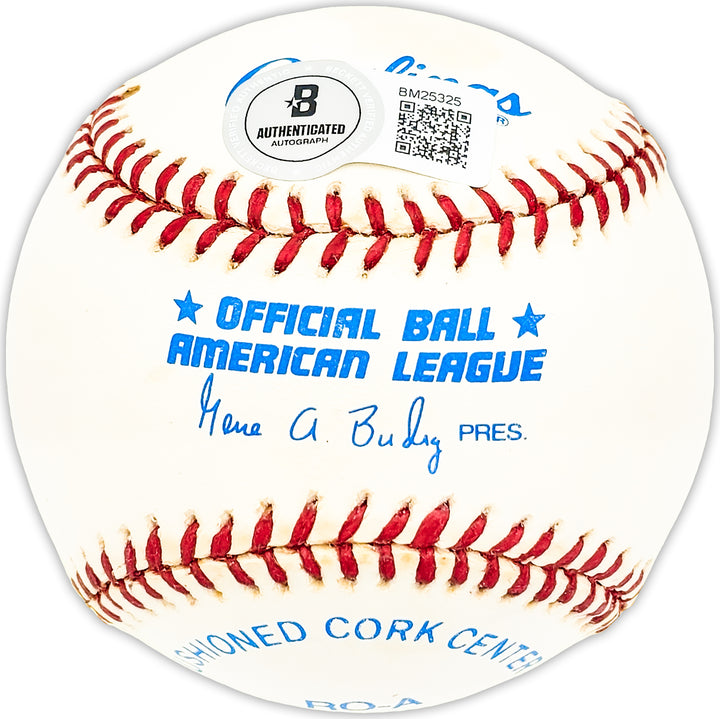 Bill Johnson Autographed AL Baseball Yankees "Stat Ball" Beckett QR #BM25325