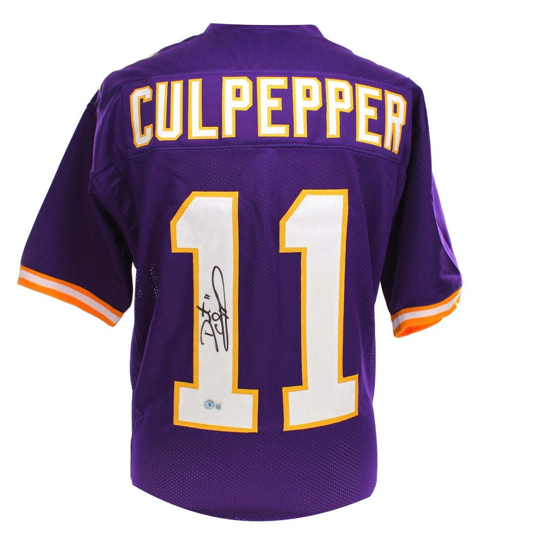 Dante Culpepper Autographed Minnesota Vikings Purple Jersey BAS COA Signed