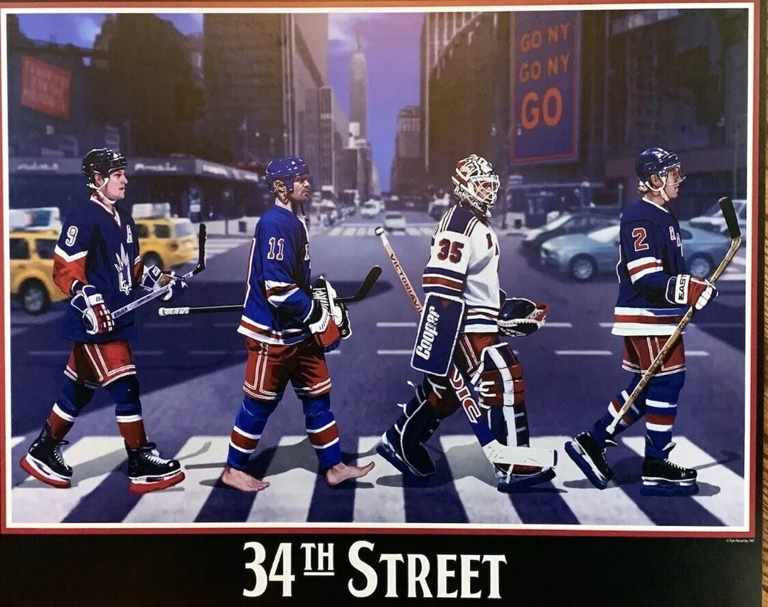 1994 Stanley Cup Rangers 16x20 Photo Litho Mark Messier Richter Leetch Graves