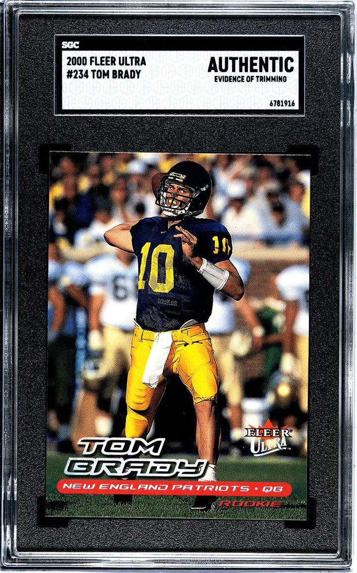 Tom Brady 2000 Fleer Ultra Rookie Card #234- SGC Slabbed Authentic Patriots/GOAT